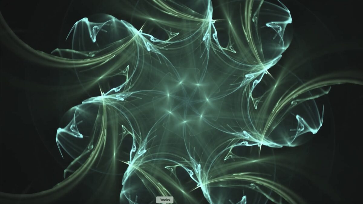 Abstract blue-green fractal pattern
